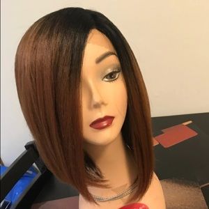 Lace front wig caramel
